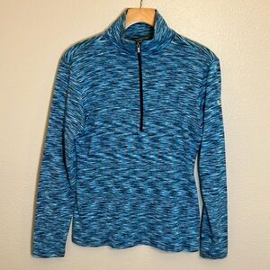 Columbia Blue Half Zip Pullover Shirt Sweatshirt